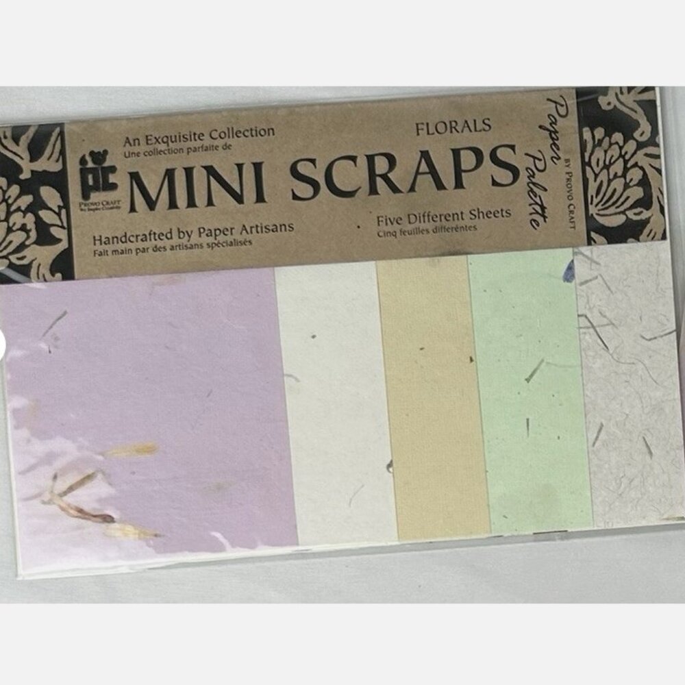 2 NEW Packs Provo Craft Mini Scraps Florals Paper Palette Scrapbooking